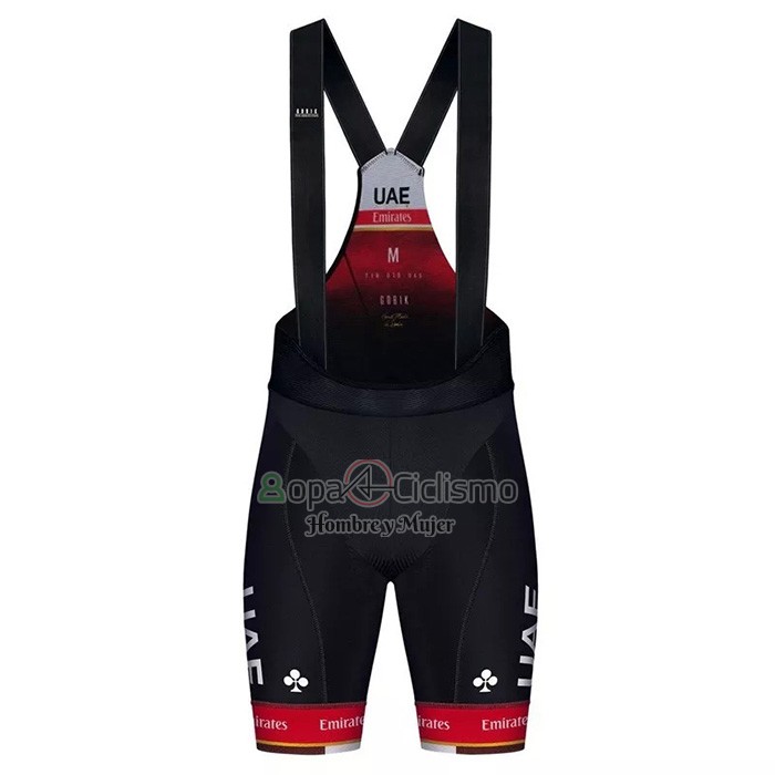 Uae Ropa Ciclismo Culotte Corto 2021 Mangas Cortas Negro Blanco Rojo